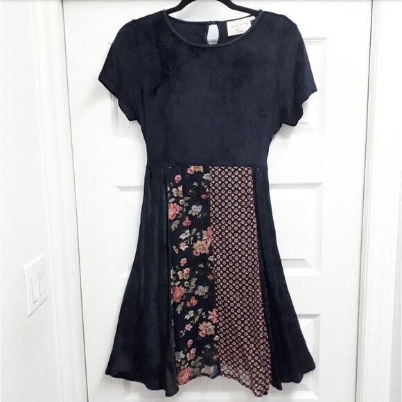 ORIGINAL René Derhy Black Patchwork Textile Dress - Picture 2 of 5